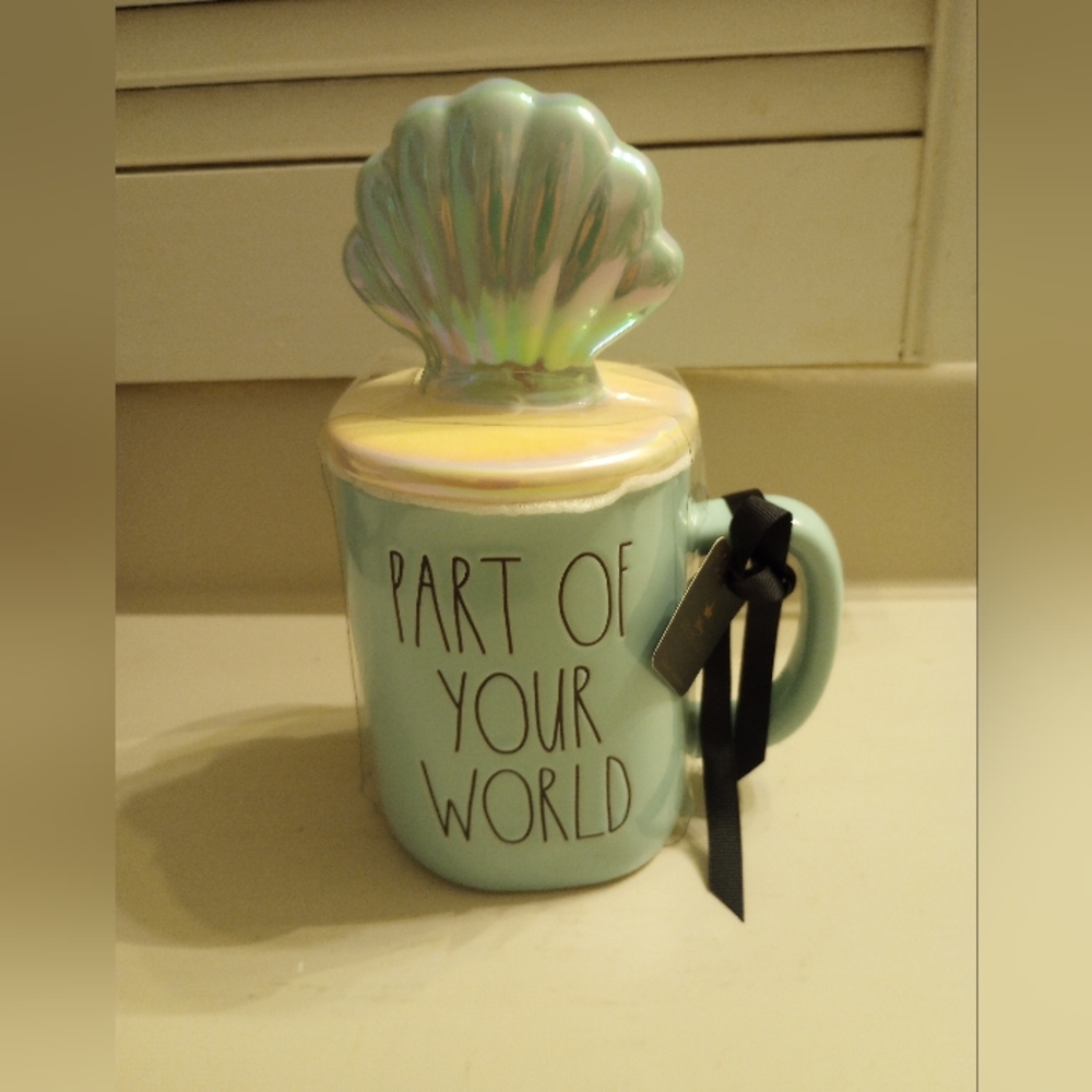Rae Dunn Disney Princess Collab Part Of Your World Oversized Mug With Lid NWT